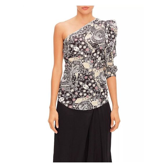 ISABEL MARANT Etoile NWOT Ht Carina One Shoulder Floral Print Top - Picture 1 of 9